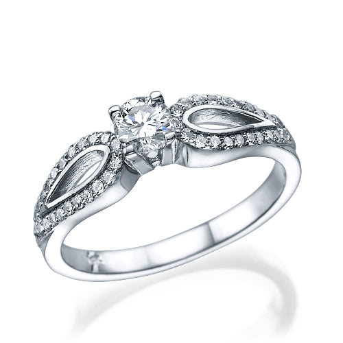 טבעת אירוסין מעוצבת "פרפר"