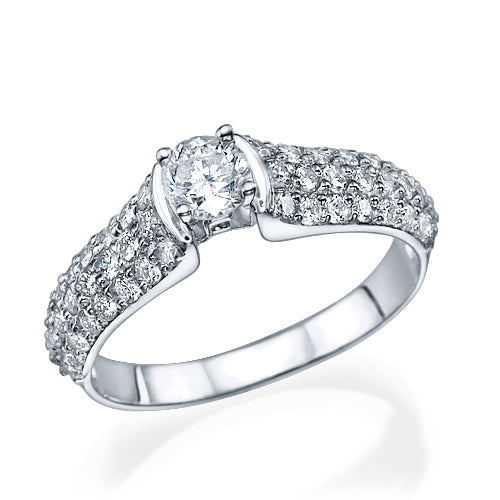 טבעת אירוסין "קיילה" זהב לבן