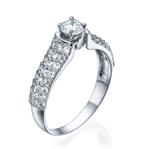 טבעת אירוסין "קיילה" זהב לבן