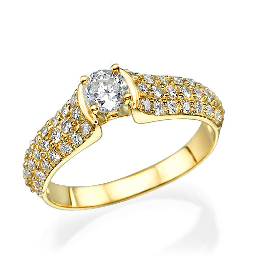 טבעת אירוסין "קיילה" זהב צהוב