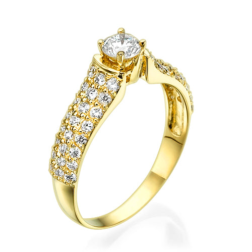 טבעת אירוסין "קיילה" זהב צהוב