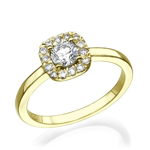 טבעת אירוסין זהב צהוב "דומיניק"