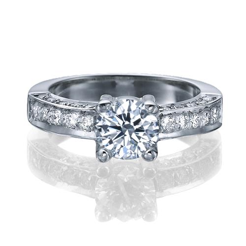 טבעת יהלומים מזהב לבן "מרסי"