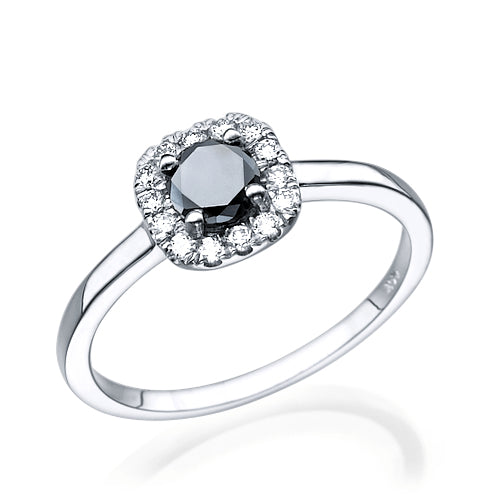 טבעת יהלומים שחורים "דומיניק"