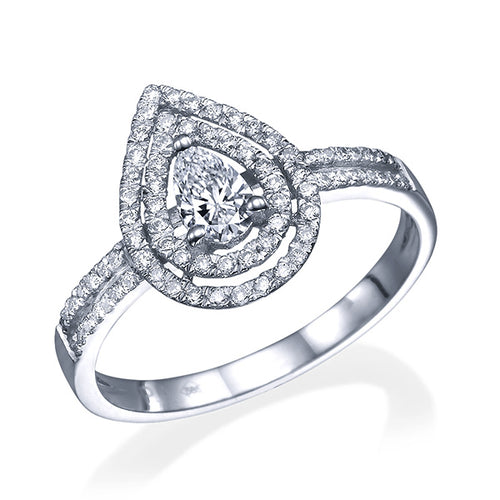 טבעת יהלומים "טיפה"