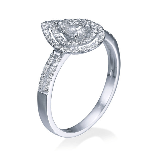 טבעת יהלומים "טיפה"