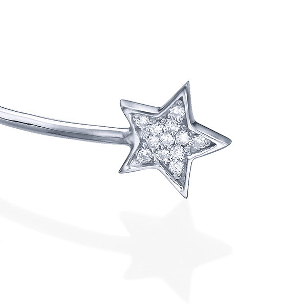 צמיד זהב צהוב בעיצוב כוכב משובץ יהלומים טבעיים עם הופעה ברורה ומלאת ברק