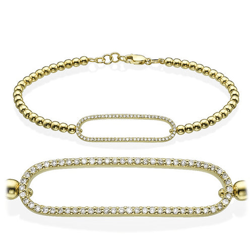 צמיד זהב ויהלומים "דיסקית"