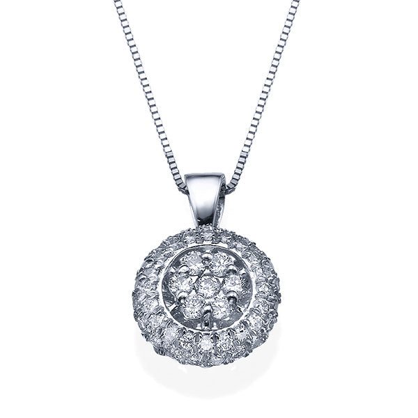 שרשרת יהלומים טבעיים עגולה מזהב בעיצוב אלגנטי מרשים ונצחי