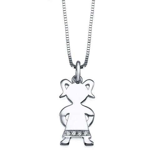 שרשרת ילדה מזהב בשיבוץ יהלומים טבעיים בעיצוב מתוק מרגש ונשי ליומיום