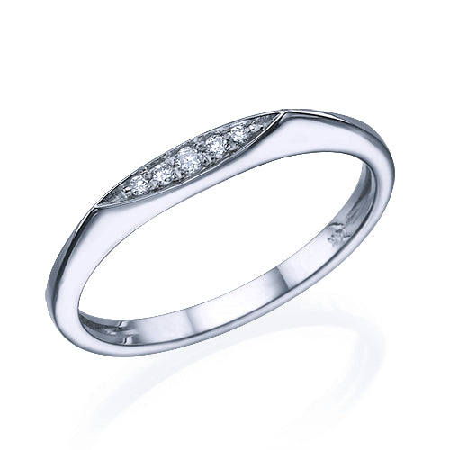 טבעת שורת יהלומים