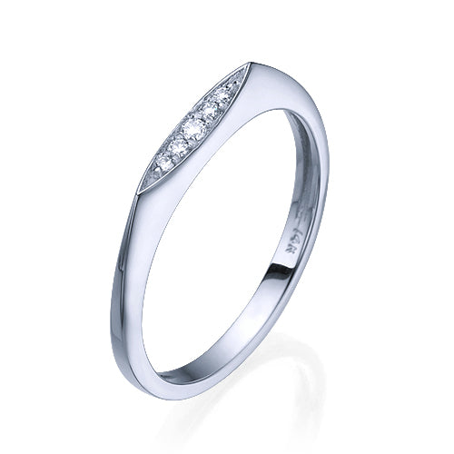 טבעת שורת יהלומים