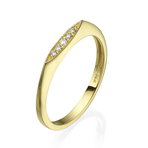 טבעת שורת יהלומים