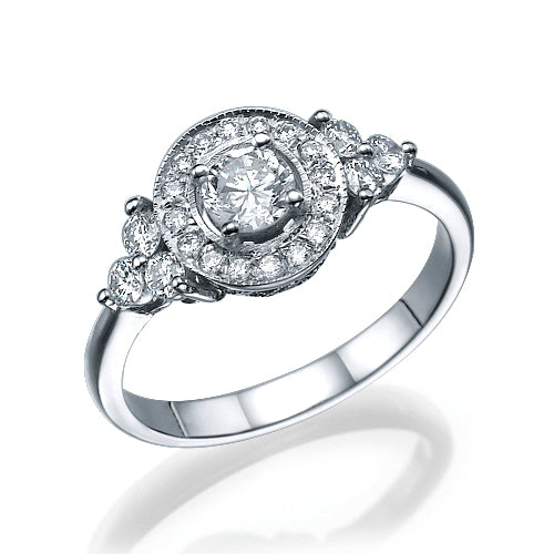 טבעת אירוסין בעיצוב וינטאג ייחודי