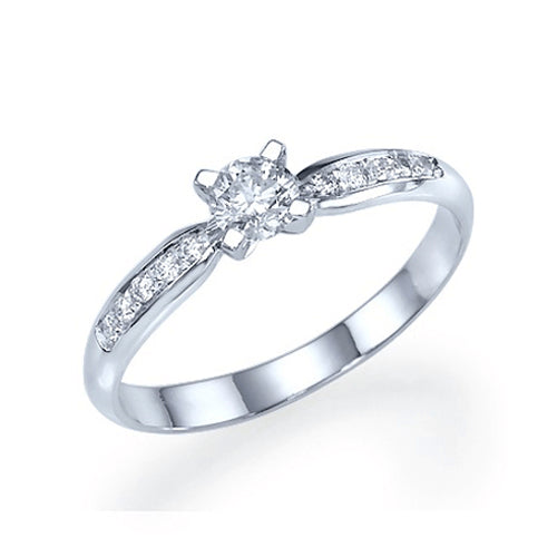 טבעת אירוסין זהב לבן "מליסה"