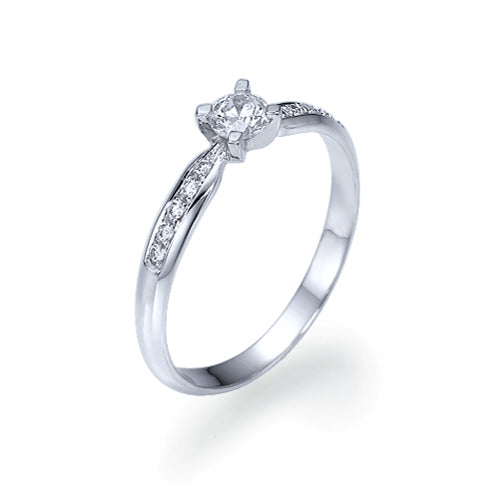 טבעת אירוסין זהב לבן "מליסה"