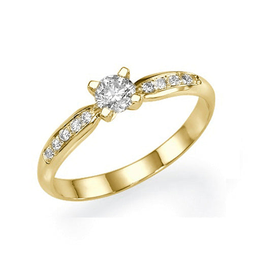 טבעת אירוסין זהב צהוב "מליסה"