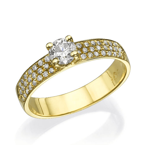 טבעת יהלומים "קלואי משובצת"