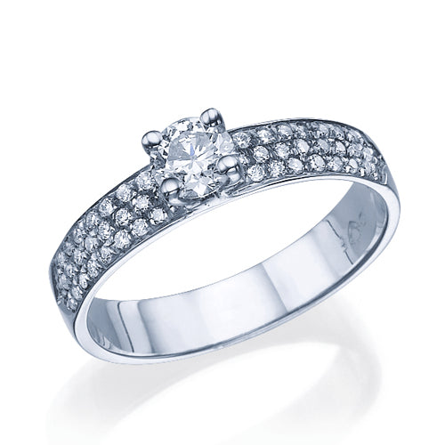 טבעת אירוסין "קלואי משובצת"