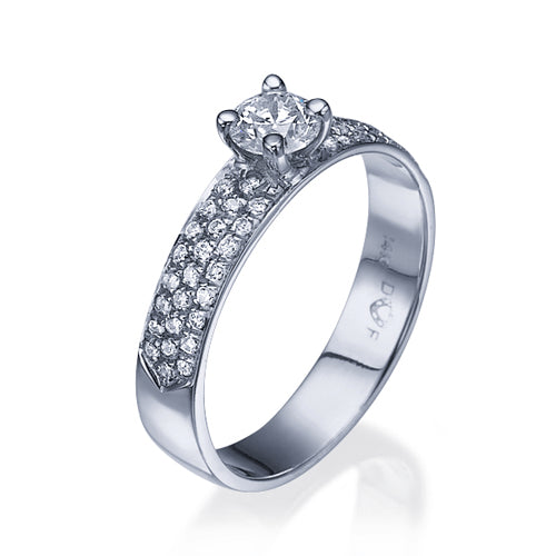 טבעת אירוסין "קלואי משובצת"