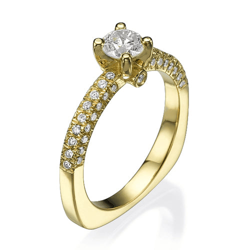 טבעת יהלום וינטאג' "ג'נסיס" זהב צהוב