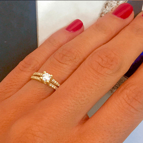 טבעת אירוסין זהב צהוב "פנלופה"