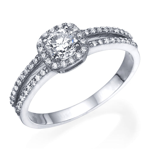 טבעת יהלומים "היילו קושיין"