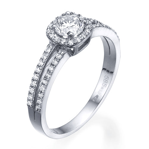 טבעת יהלומים "היילו קושיין"