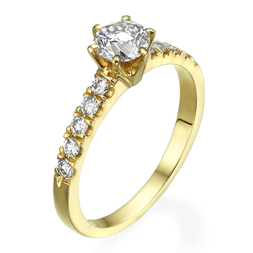 טבעת יהלומים "יולי משובצת"