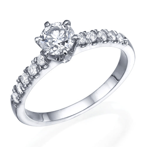 טבעת אירוסין "יולי משובצת"