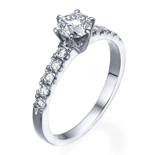 טבעת אירוסין "יולי משובצת"