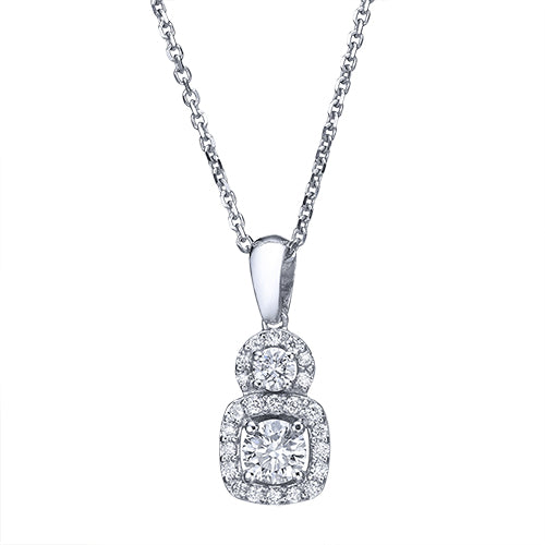 תליון יהלומים 0.72 קראט בעיצוב כפול יוקרתי עם ברק מרשים ונוכחות