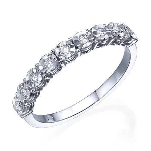 טבעת יהלום פיירו מילאנו זהב לבן