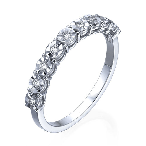 טבעת יהלום פיירו מילאנו זהב לבן