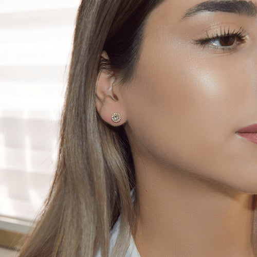 עגילי יהלומים צמודים לאוזן