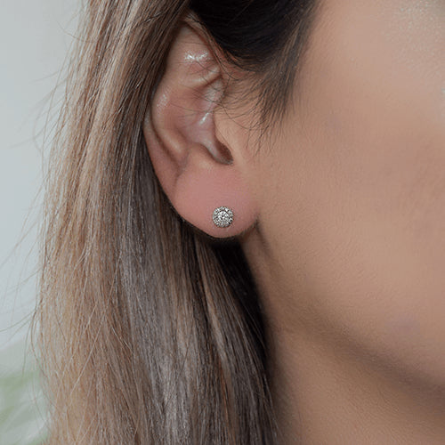 עגילי יהלומים לנשים המשובצים