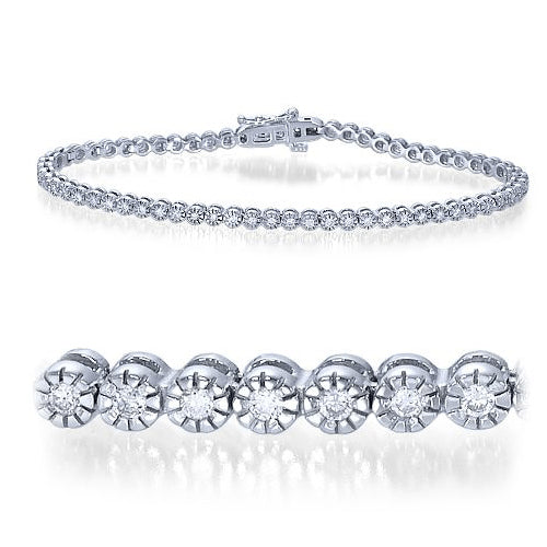 צמיד טניס פיירו מילאנו מזהב צהוב משובץ יהלומים טבעיים בחוליות עגולות