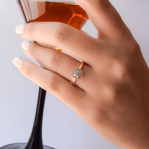 טבעת אירוסין זהב צהוב "דומיניק"