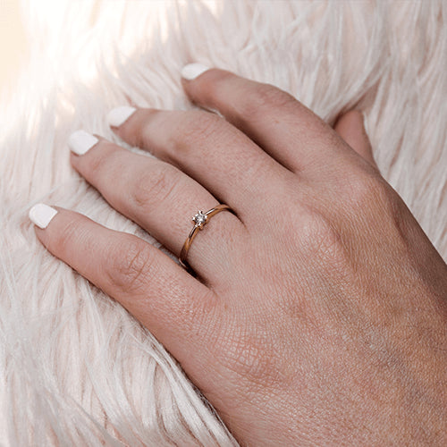 טבעת אירוסין זהב צהוב דריה