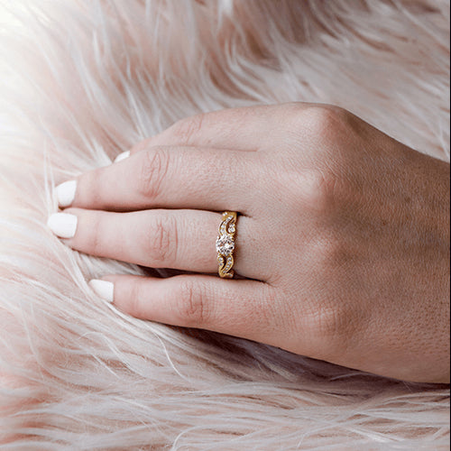 טבעת יהלומים "ג'ני" בעיצוב וינטאג'