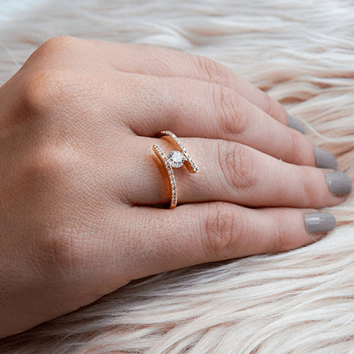 טבעת אירוסין זהב צהוב שאנון