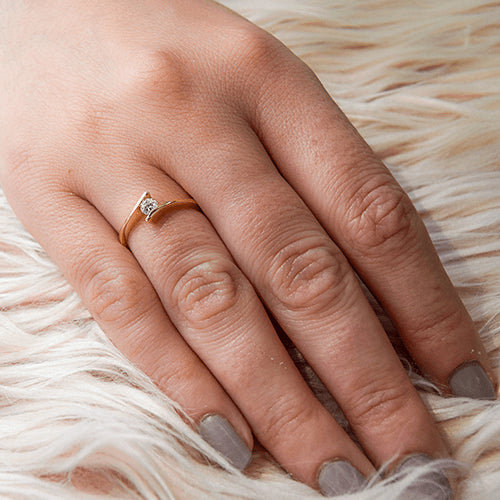 טבעת אירוסין זהב צהוב "מישל"