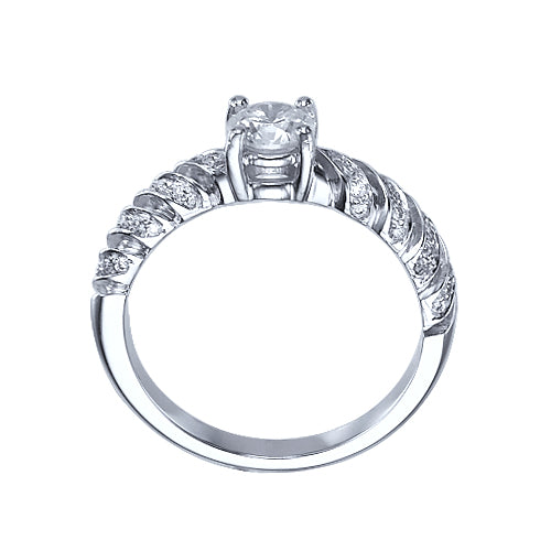 טבעת יהלומים זהב לבן מקולקציית הוינטאג' הייחודית