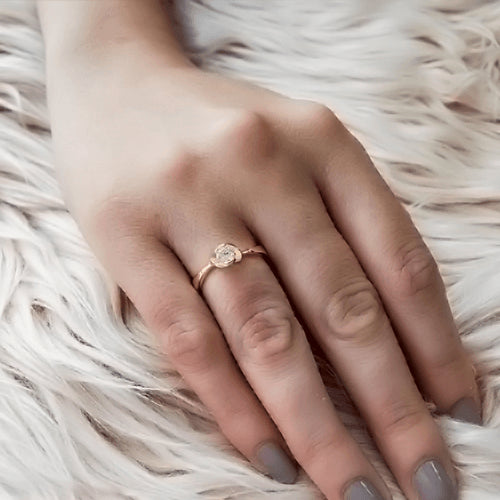 טבעת אירוסין זהב צהוב "קייט"