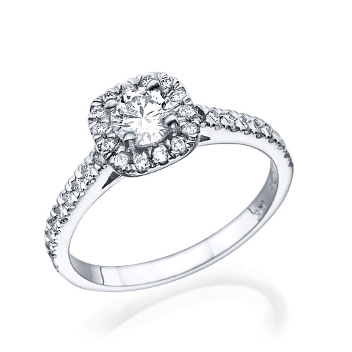 טבעת אירוסין זהב לבן 0.71 "אלה"