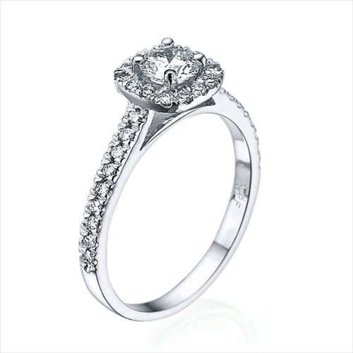 טבעת אירוסין זהב לבן 0.71 "אלה"