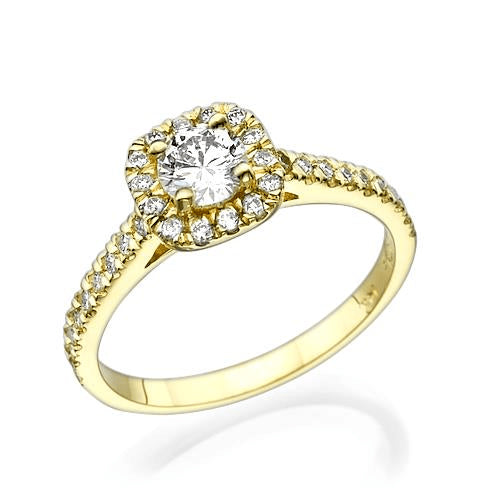 טבעת זהב צהוב "אלה"