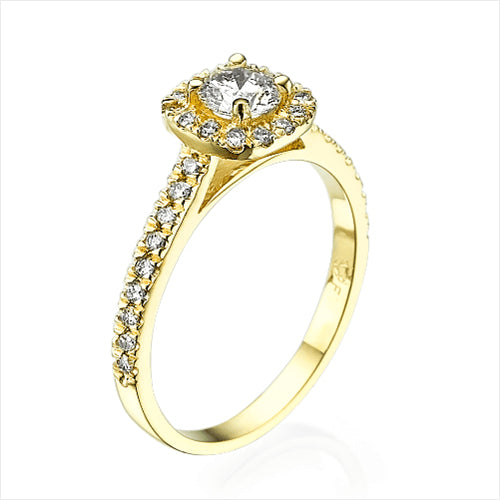 טבעת זהב צהוב "אלה"