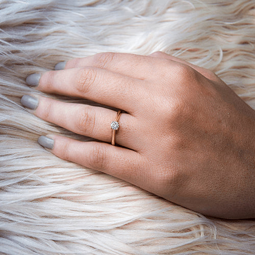 טבעת אירוסין זהב צהוב "דניאל"