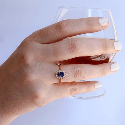 טבעת אירוסין זהב צהוב הנסיכה דיאנה העיצוב המקורי של הנסיכה